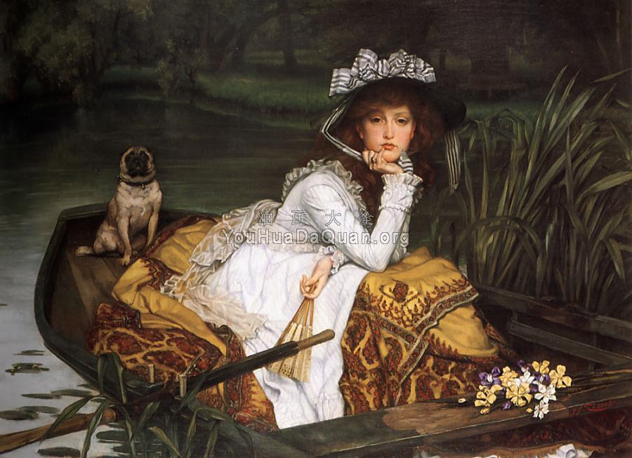 Young Lady in a Boat - 詹姆斯·蒂索
